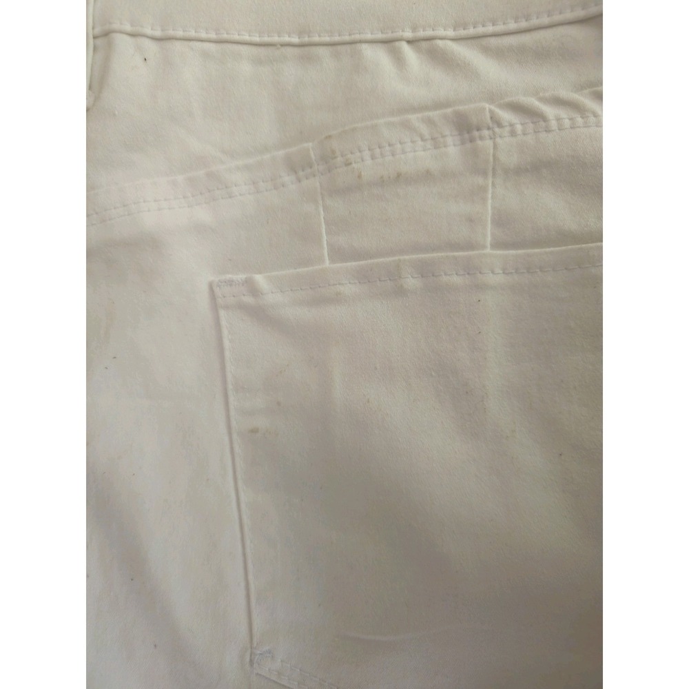 Hybrid & Company Women's White Chino Shorts Size 22 Cotton Twill Pockets Stretch - Picture 5 of 7